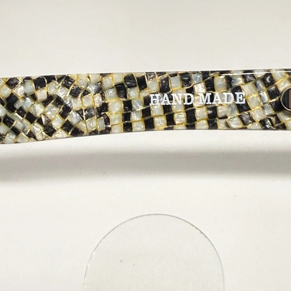 Eyebobs Sticky 2977 59 Eyeglasses Teal Tortoise Checkered Mosaic Frames Handmade